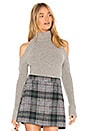 view 1 of 4 Cold Shoulder Sweater in Heather Grey