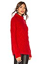 view 2 of 4 Chunky Knit Sweater in Red