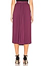 view 3 of 4 Pleated Midi Skirt in Eggplant