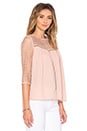 view 2 of 4 Lace Up Back Top in Nude Pink