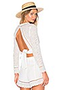 view 1 of 5 Open Back Crop Top in White