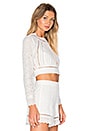 view 2 of 5 Open Back Crop Top in White