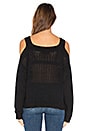 view 3 of 4 Cut Out Shoulder Long Sleeve Top in Black