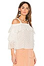 view 2 of 5 Cold Shoulder Top With Tiered Sleeves in Off White