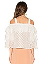 view 3 of 5 Cold Shoulder Top With Tiered Sleeves in Off White