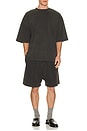 view 3 of 4 Standard Sweatshort in Washed Black