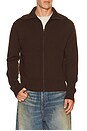 view 1 of 4 Knit Zip Up Jacket in Hickory