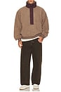 view 3 of 4 System Half Zip Fleece in Brown