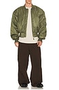 view 3 of 4 Cropped Broad Bomber in Khaki