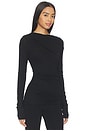 view 2 of 4 Drape Top in Black