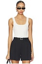 view 1 of 4 Squared Neck Top in Off White