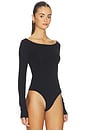 view 3 of 5 Scoop Neck Bodysuit in Black