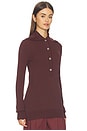 view 2 of 4 High Neck Henley Top in Umber