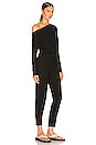 view 2 of 3 Peached Jersey Slouch Jumpsuit in Black