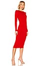 view 2 of 3 Rib Keyhole Midi Dress in Iconic Red