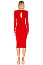 view 3 of 3 Rib Keyhole Midi Dress in Iconic Red
