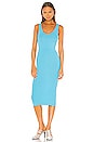 view 1 of 3 Rib Tank Midi Dress in Turquoise