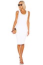 view 1 of 3 Rib Scoop Tank Midi Dress in White