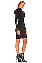 view 2 of 3 Cashmere Puff Sleeve Turtleneck Mini Dress in Black