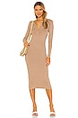 view 1 of 3 X REVOLVE Long Sleeve Henley Midi Dress in Taupe