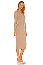 view 2 of 3 X REVOLVE Long Sleeve Henley Midi Dress in Taupe