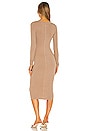 view 3 of 3 X REVOLVE Long Sleeve Henley Midi Dress in Taupe