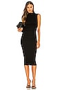 view 1 of 3 Silk Rib Sleeveless Twist Midi Dress in Black