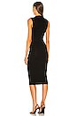 view 3 of 3 Silk Rib Sleeveless Twist Midi Dress in Black