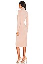view 3 of 3 Silk Rib Turtleneck Midi Dress in Nude