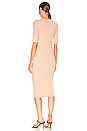 view 3 of 3 Textured Knit Half Sleeve Midi Dress in Oat Milk