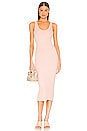 view 1 of 3 Silk Rib Tank Midi Dress in Dark Nude