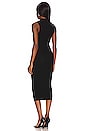 view 3 of 3 Silk Knit Sleeveless Twist Midi Dress in Black