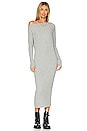 view 5 of 4 Sweater Knit Slouch Dress in Heather Grey
