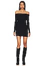 view 1 of 3 Off-shoulder Sweater Mini Dress in Black