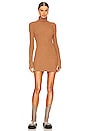 view 1 of 4 Turtleneck Sweater Mini Dress in Amber