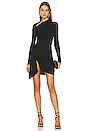view 1 of 5 Lurex Jersey Slash Mini Dress in Black