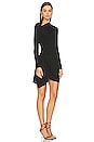 view 2 of 5 Lurex Jersey Slash Mini Dress in Black