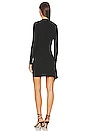 view 4 of 5 Lurex Jersey Slash Mini Dress in Black