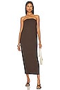 view 1 of 3 Luxe Knit Strapless Dress in Espresso