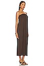 view 2 of 3 Luxe Knit Strapless Dress in Espresso