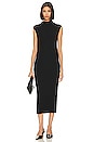 view 2 of 4 Sleeveless Knit Turtleneck Dress in Black