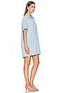 view 2 of 3 Soft Denim Shirt Dress in Washed Blue