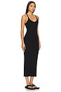 view 2 of 3 MAXIVESTIDO SILK RIB U NECK in Black