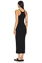 view 3 of 3 ROBE MAXI SILK RIB U NECK in Black