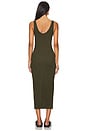 view 3 of 3 Supima Ankle Slit Dress in Army Green