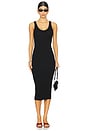 view 1 of 3 Silk Knit Tank Midi Dress in Black