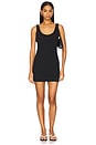 view 1 of 4 Jacquard Tank Mini Dress in Black