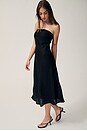 view 3 of 7 Linen Bias Dress in Black