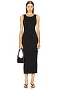view 1 of 3 Lettuce Edge Boatneck Dress in Black