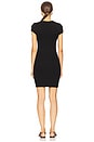 view 3 of 3 Silk Rib Cap Sleeve Mini Dress in Black